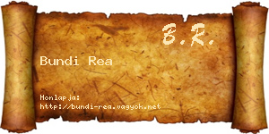 Bundi Rea névjegykártya